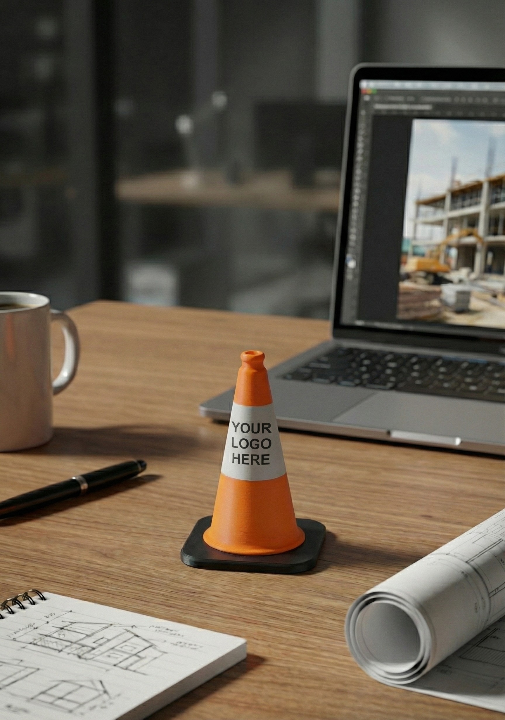 Custom Mini Construction Cone with QR Base